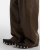 Bottega Veneta Bottega Veneta Pleated leather straight pants - 4