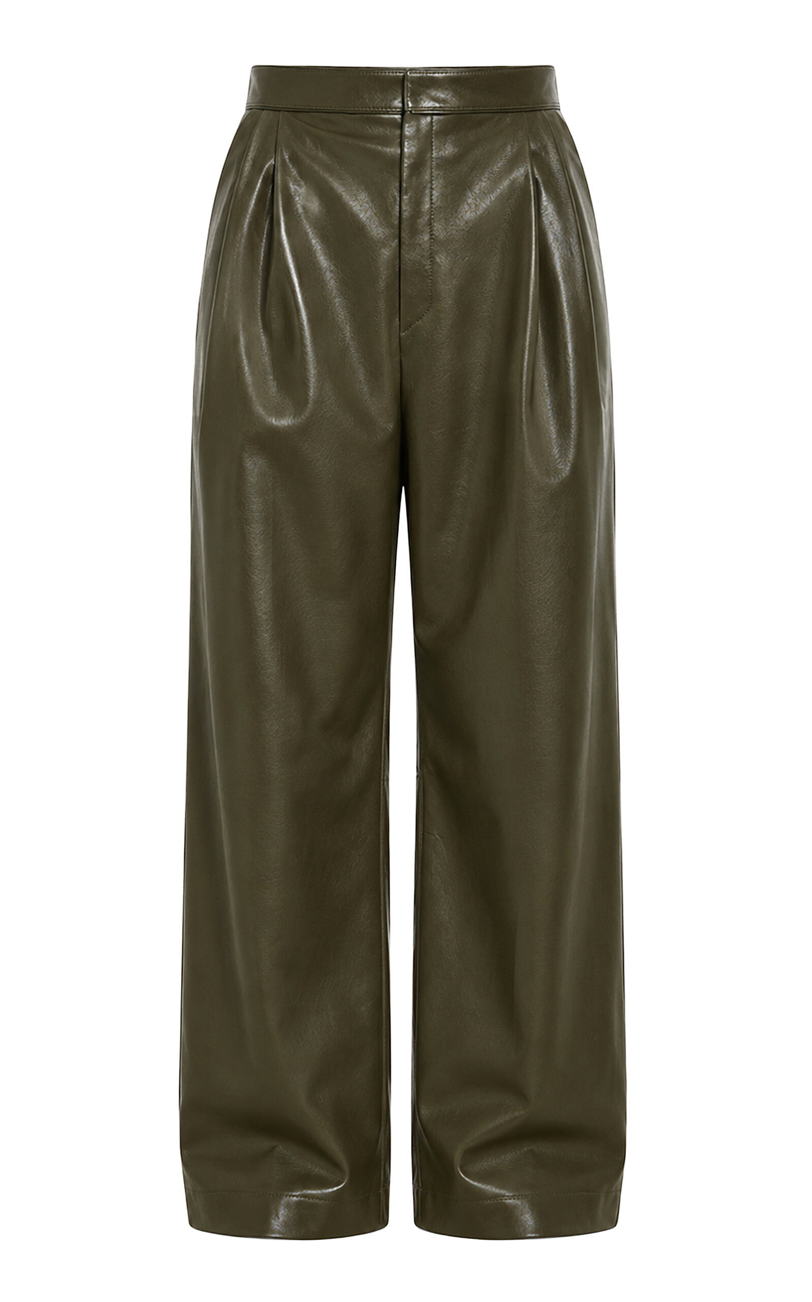 Bottega Veneta Bottega Veneta Pleated Leather WideLeg Pants
