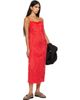 Bottega Veneta Bottega Veneta Red Viscose Fil Coupé Midi Dress - 4
