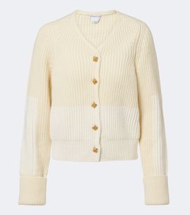 Bottega Veneta Bottega Veneta Ribbed-knit wool and cashmere cardigan