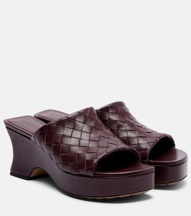 Bottega Veneta Bottega Veneta Rosita Intrecciato leather wedge mules