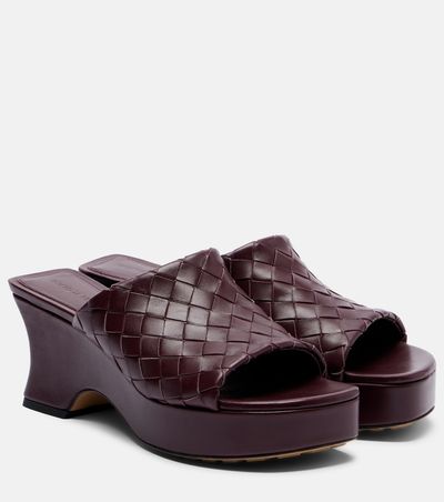 Bottega Veneta Bottega Veneta Rosita Intrecciato leather wedge mules
