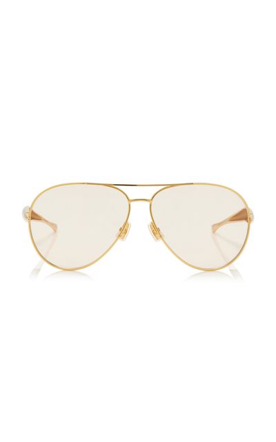 Bottega Veneta Bottega Veneta Sardine AviatorFrame Metal Sunglasses