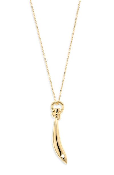 Bottega Veneta Bottega Veneta Sardine Long Pendant Necklace