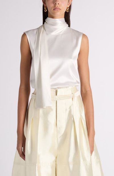 Bottega Veneta Bottega Veneta Scarf Detail Stretch Silk Satin Top