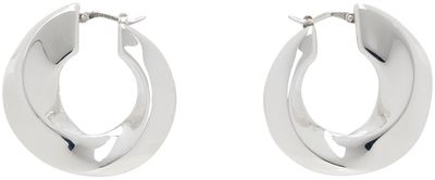 Bottega Veneta Bottega Veneta Silver Twist Hoop Earrings