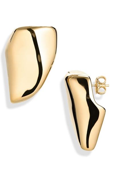 Bottega Veneta Bottega Veneta Small Prisma 18K Gold Plate Earrings