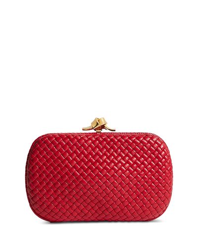 Bottega Veneta Bottega Veneta Soft Knot Intrecciato Leather Box Clutch