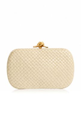 Bottega Veneta Bottega Veneta Soft Knot Intrecciato Leather Clutch