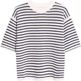 Bottega Veneta Bottega Veneta Stripe Cotton Pointelle Sweater