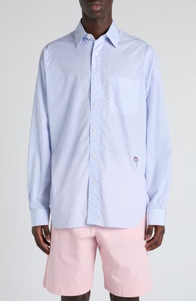 Bottega Veneta Bottega Veneta Stripe Cotton Poplin Button-Up Shirt