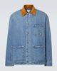 Bottega Veneta Bottega Veneta Suede-trimmed padded denim jacket - 1