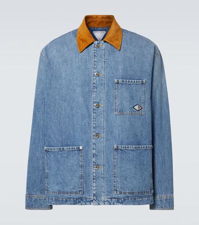 Bottega Veneta Bottega Veneta Suede-trimmed padded denim jacket