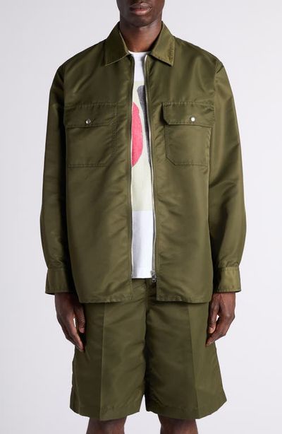 Bottega Veneta Bottega Veneta Water Repellent Nylon Zip Overshirt