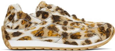 Bottega Veneta Bottega Veneta White & Orange Orbit Sneakers