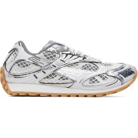 Bottega Veneta Bottega Veneta White & Silver Orbit Sneakers
