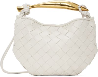Bottega Veneta Bottega Veneta White Mini Sardine Shoulder Bag