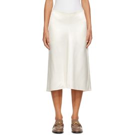 Bottega Veneta Bottega Veneta White Shiny Cupro Midi Skirt