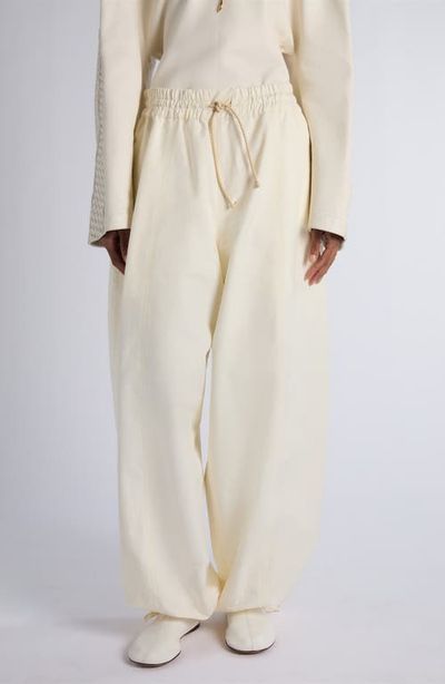 Bottega Veneta Bottega Veneta Wide Leg Compact Cotton Toile Trousers