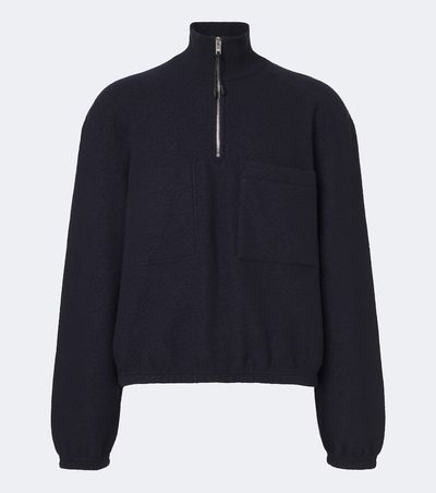 Bottega Veneta Bottega Veneta Wool felt half-zip sweater