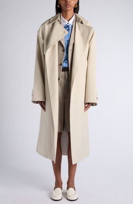 Bottega Veneta Bottega Veneta Woven Cotton Trench Coat