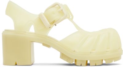 Bottega Veneta Bottega Veneta Yellow Gertie Fisherman Heeled Sandals