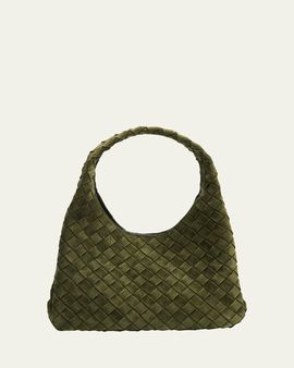 Bottega Veneta Campana Small Suede Top-Handle Bag