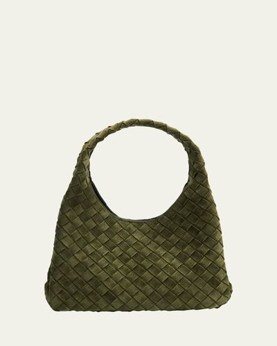 Bottega Veneta Campana Small Suede Top-Handle Bag