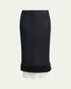 Bottega Veneta Colorblock Layered Fringe Midi Skirt - 1