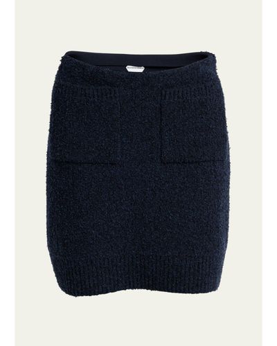Bottega Veneta Front-Pockets Boucle Mini Skirt
