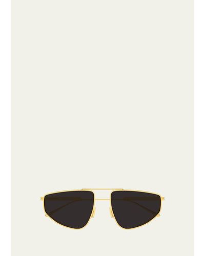 Bottega Veneta Geometric Aviator Sunglasses