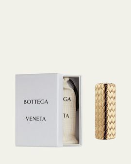 Bottega Veneta Gold Intreccio Travel Case
