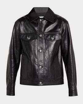 Bottega Veneta Intrecciato Bandana Leather Jacket
