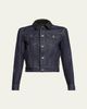 Bottega Veneta Intrecciato Collar Cotton Denim Jacket - 1