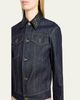 Bottega Veneta Intrecciato Collar Cotton Denim Jacket - 5