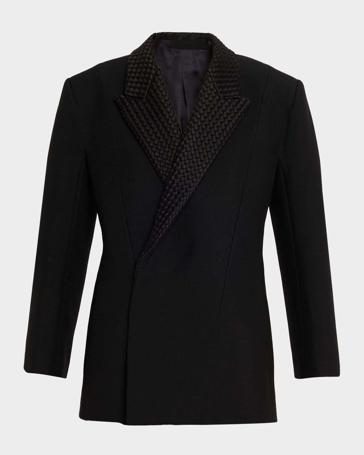 Bottega Veneta Intrecciato Lapels Double-Breasted Jacket