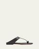 Bottega Veneta Livia Lagoon Nappa Leather Flat Toe-Ring Sandals - 1