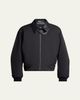 Bottega Veneta Men's Leather Intrecciato-Collar Nylon Blouson - 1