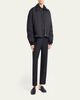 Bottega Veneta Men's Leather Intrecciato-Collar Nylon Blouson - 2