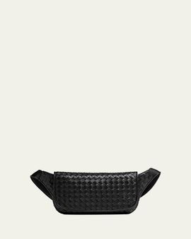 Bottega Veneta Men's Veneto Intrecciato Leather Sling Bag