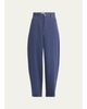 Bottega Veneta Men's Wide-Leg Drill Trousers - 1