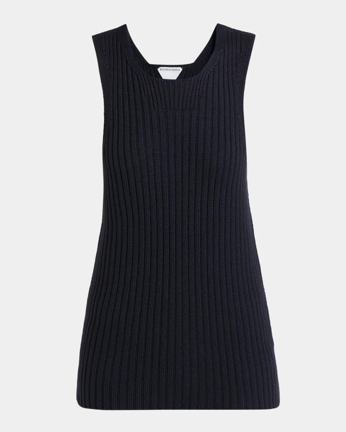 Bottega Veneta Ribbed Wool Mini Dress