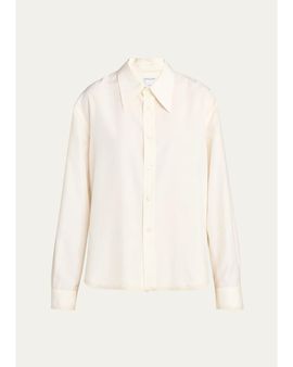 Bottega Veneta Silk Taffeta Button-Down Shirt