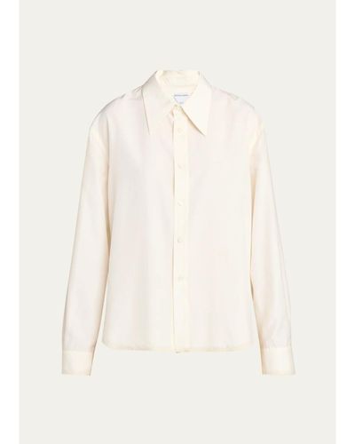 Bottega Veneta Silk Taffeta Button-Down Shirt
