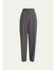 Bottega Veneta Tapered Wool Stretch Tricotine Trousers - 1