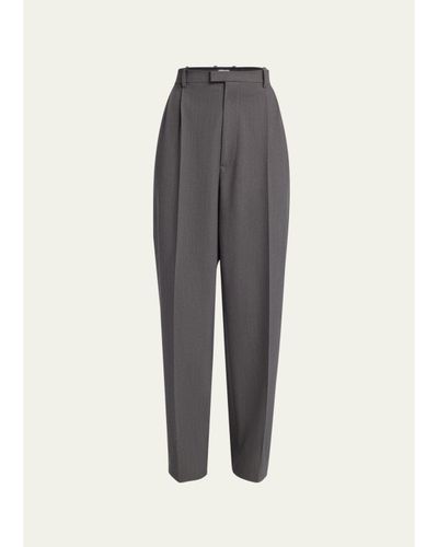 Bottega Veneta Tapered Wool Stretch Tricotine Trousers