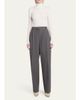 Bottega Veneta Tapered Wool Stretch Tricotine Trousers - 2