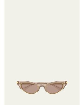 Bottega Veneta Transparent Cat Eye Sunglasses
