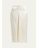 Bottega Veneta V-Waist Satin Midi Skirt - 1