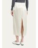 Bottega Veneta V-Waist Satin Midi Skirt - 3